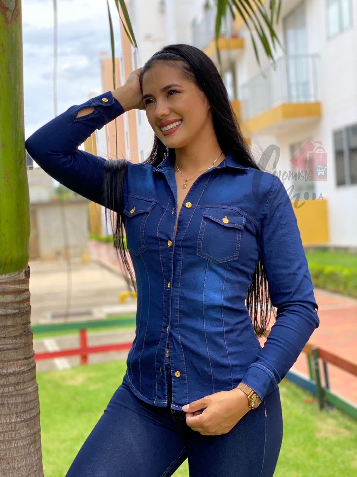 Camisa Jeans Mujer Clasica H167